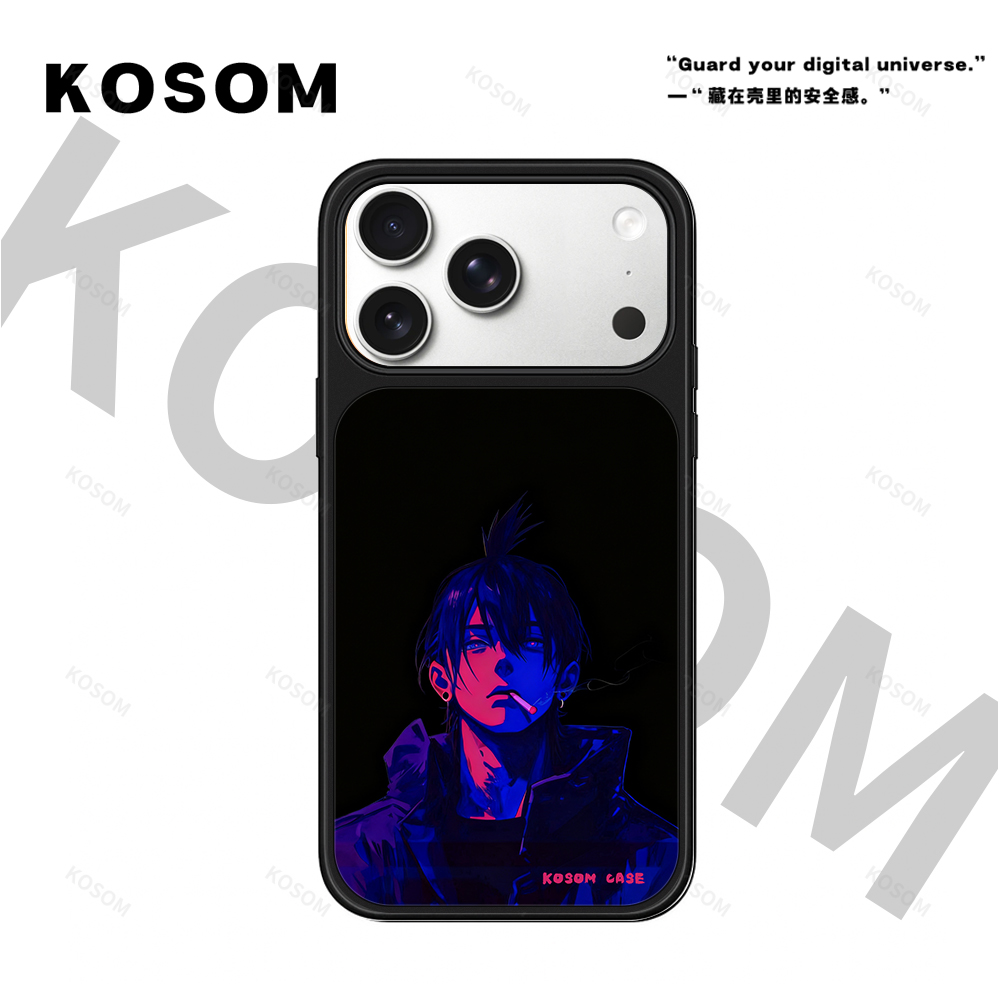 早川秋磨砂磁吸黑边苹果16promax/15小众高级防摔17pro防摔