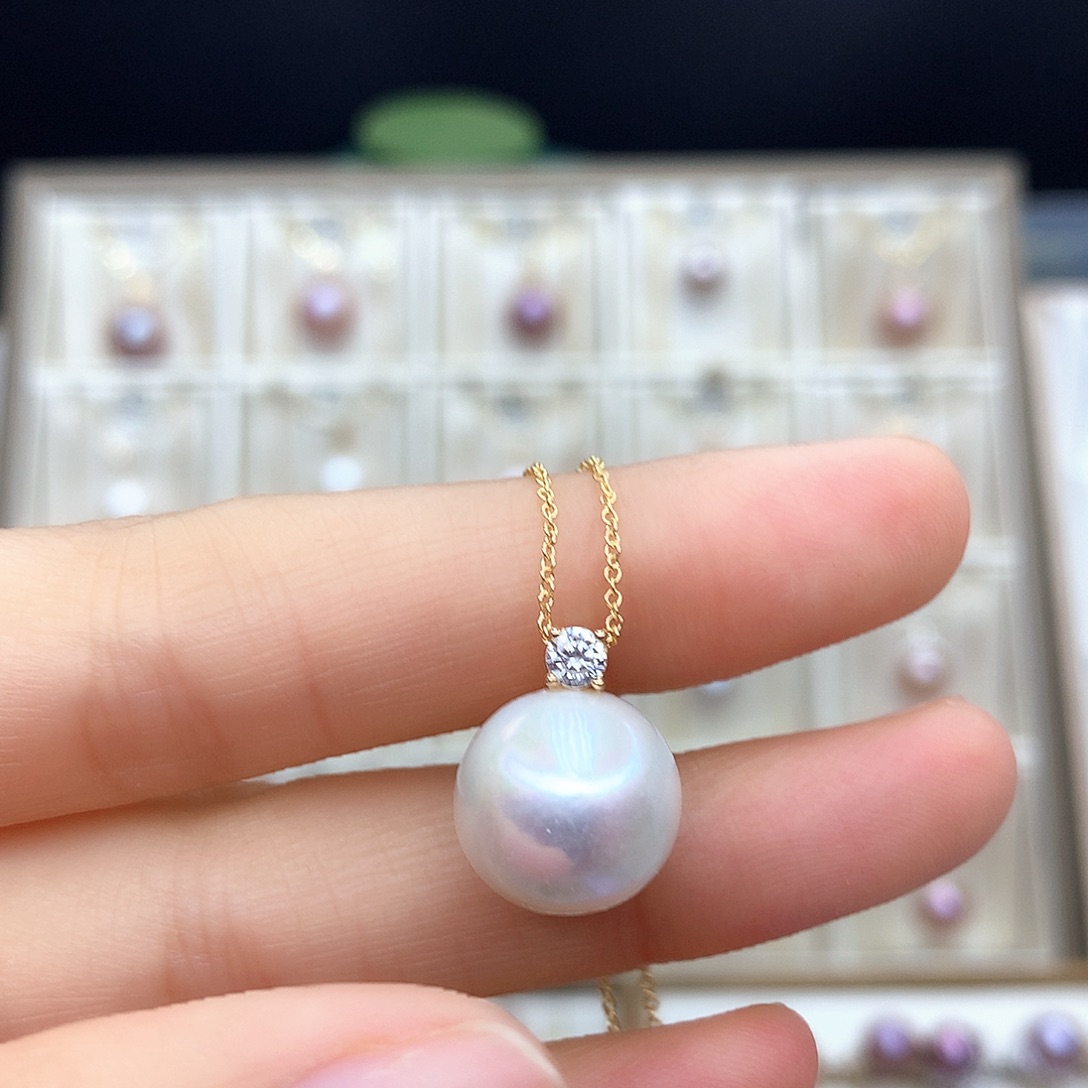 淡水珍珠颈饰银S925镶嵌