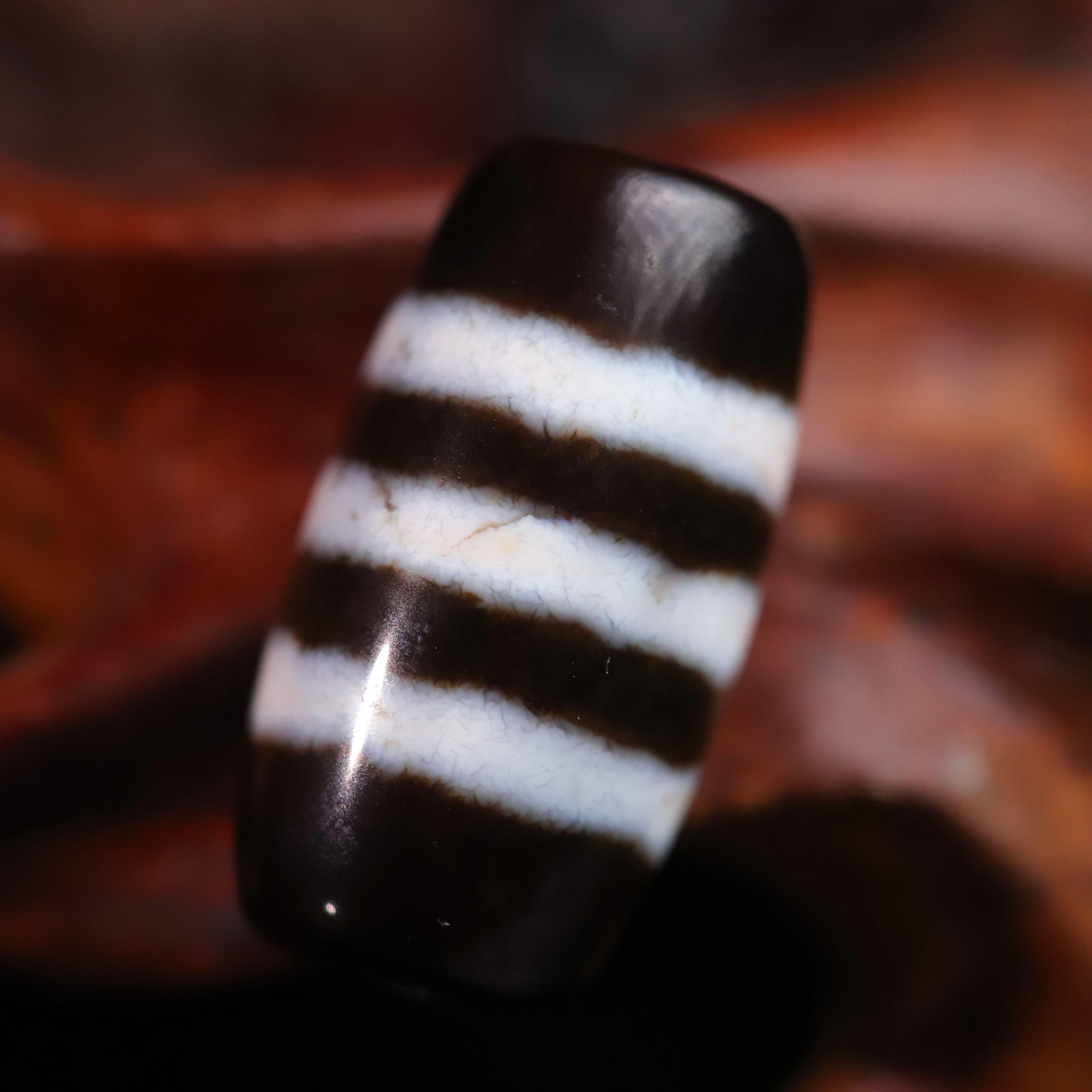 清代天然玛瑙配饰珠