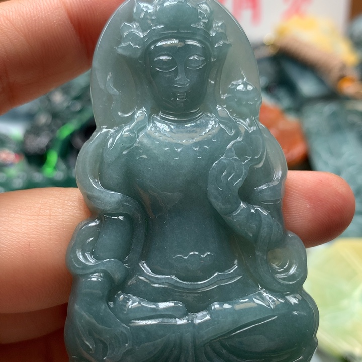 翡翠颈饰未镶嵌保真天然A货翡翠