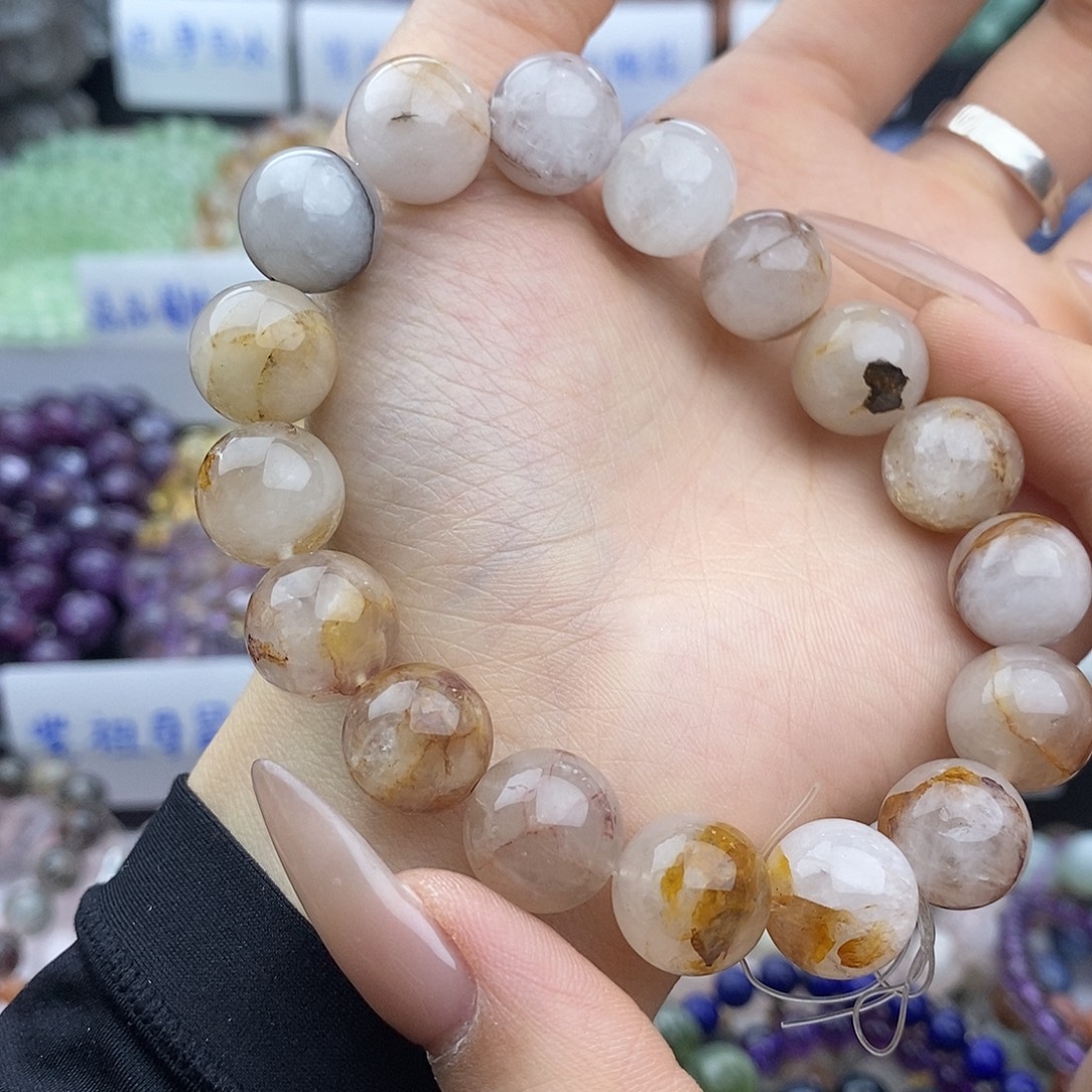 未镶嵌手链水晶福利 黄胶花