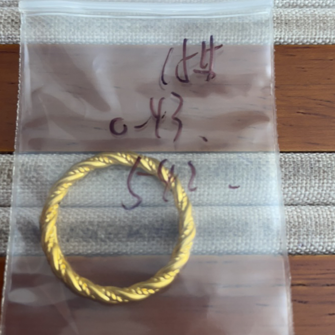 克重0.43 15号 麻花戒指 足金999