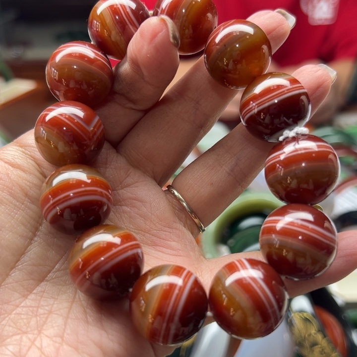 小***橘玛瑙/玉髓未镶嵌手链