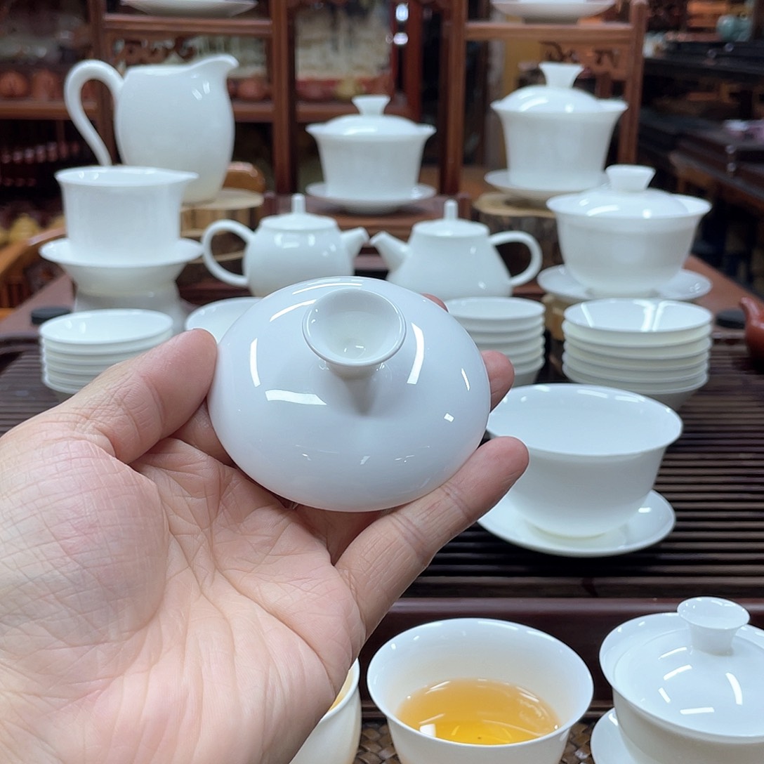 朱泥茶壶110盖子骨瓷盖碗