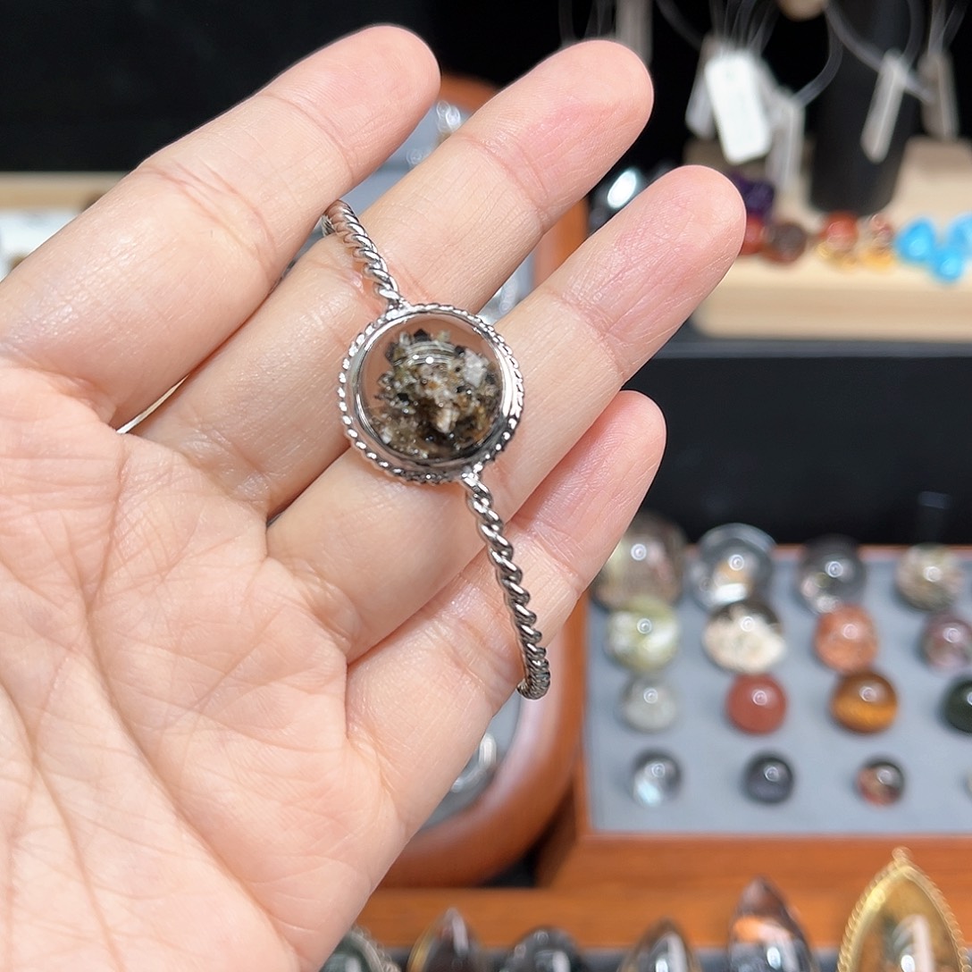 水晶手镯银S925镶嵌?****酱定制款不退换