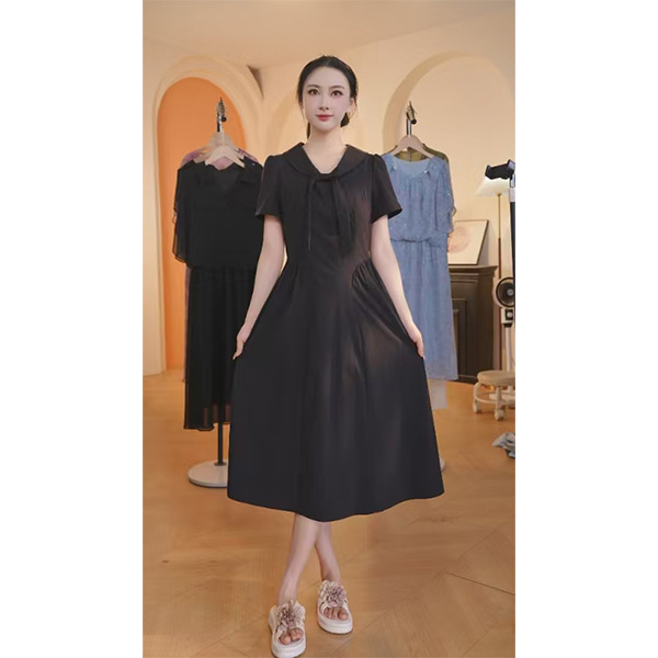 【赠送运费险】L9059 2025年夏季新款时尚气质俏皮收腰中长款连衣裙