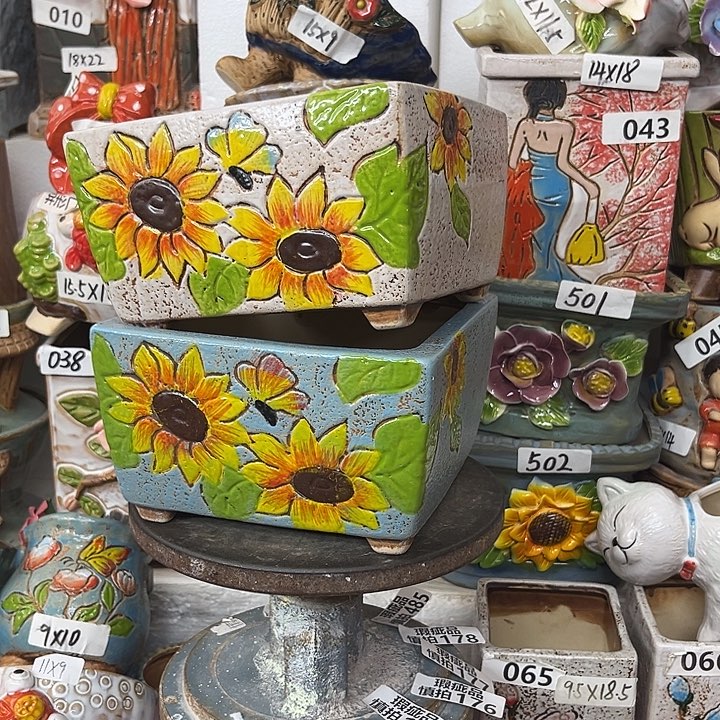 粗陶材质多肉花盆