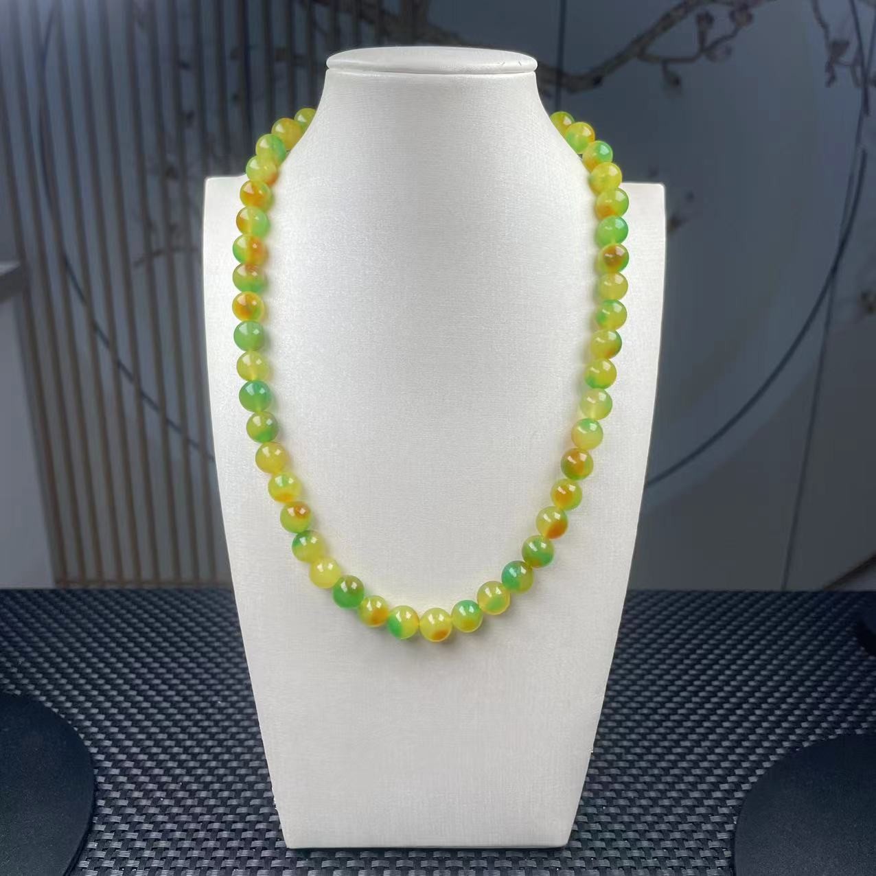 【小哥严选】C221黄加绿10m妈妈链项链时尚百搭女款