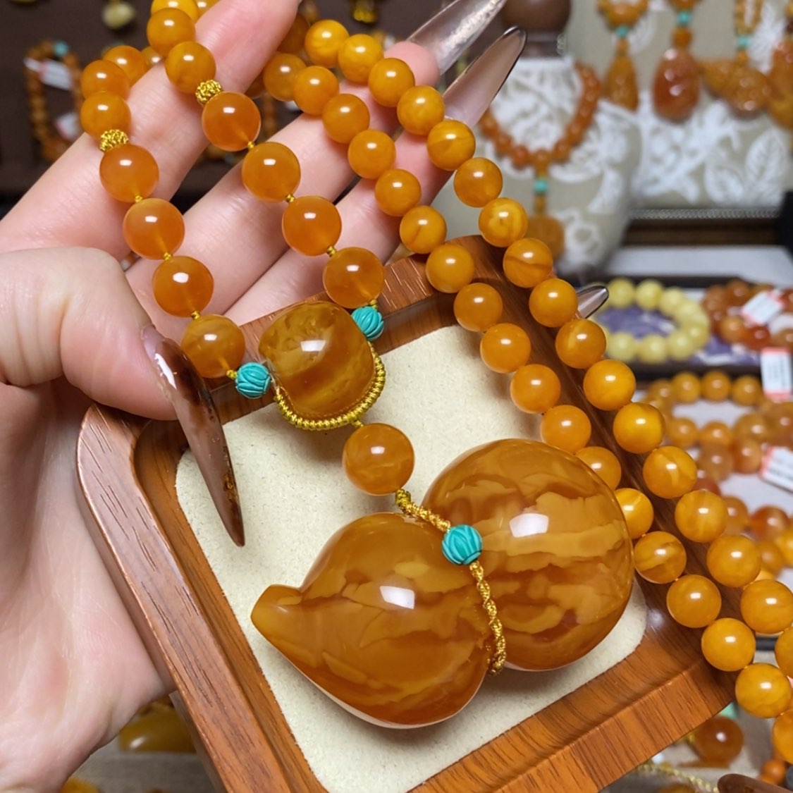 【闪购商品】蜜蜡颈饰未镶嵌项链