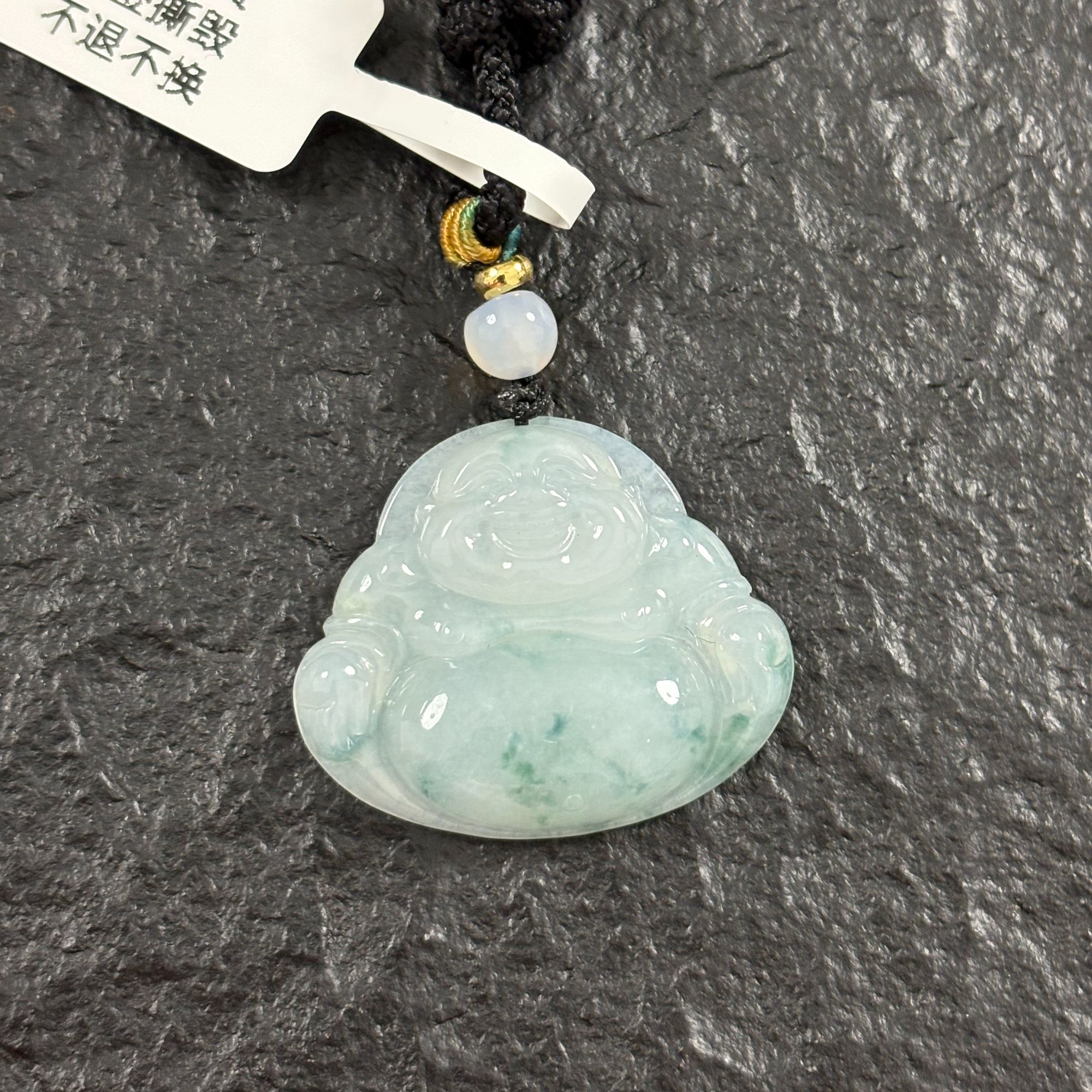 缅甸天然翡翠A货冰透飘花佛吊坠天然玉石吊坠6280