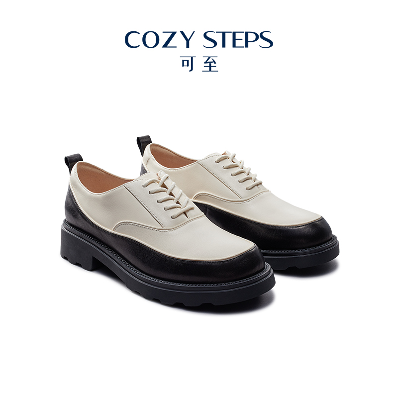 COZYSTEPS秋季福利【商务休闲】春夏真皮单鞋女高跟乐福鞋皮鞋5154