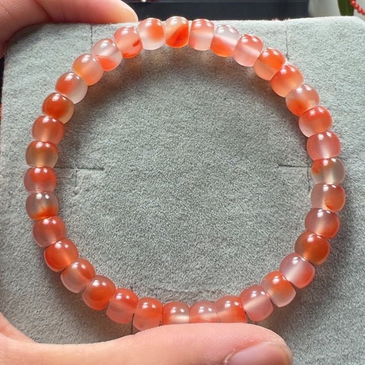 南红玛瑙天然原矿单圈6未镶嵌