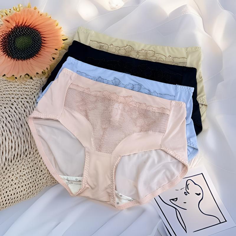 【301-400向向1/3】棉莫代尔冰丝蕾丝桑蚕丝舒适透气女士内裤