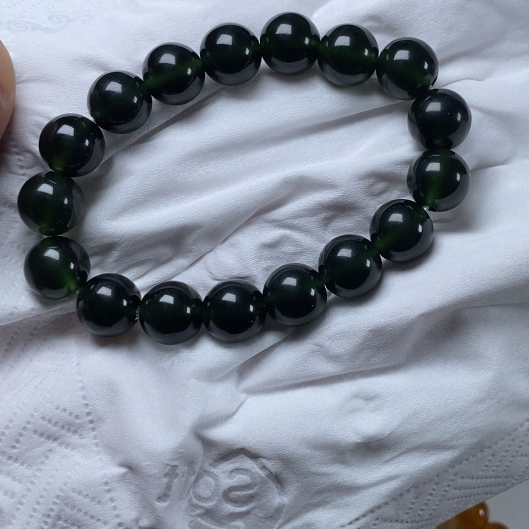 蛇纹石玉未镶嵌手链无科技501卡12精品手串