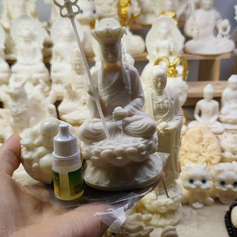 木菩提果坐地藏王摆件