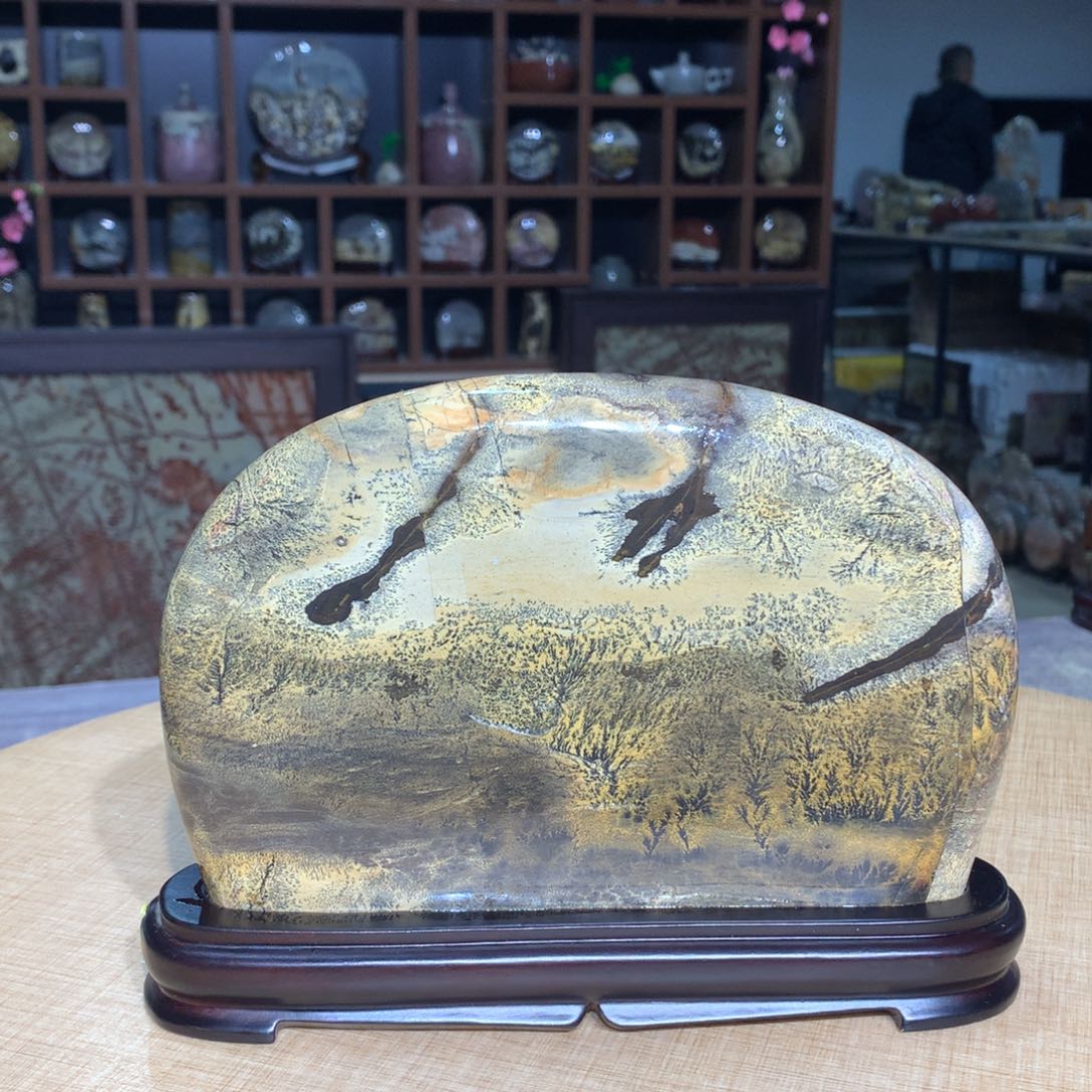 紫砂广西国画石，观赏收藏