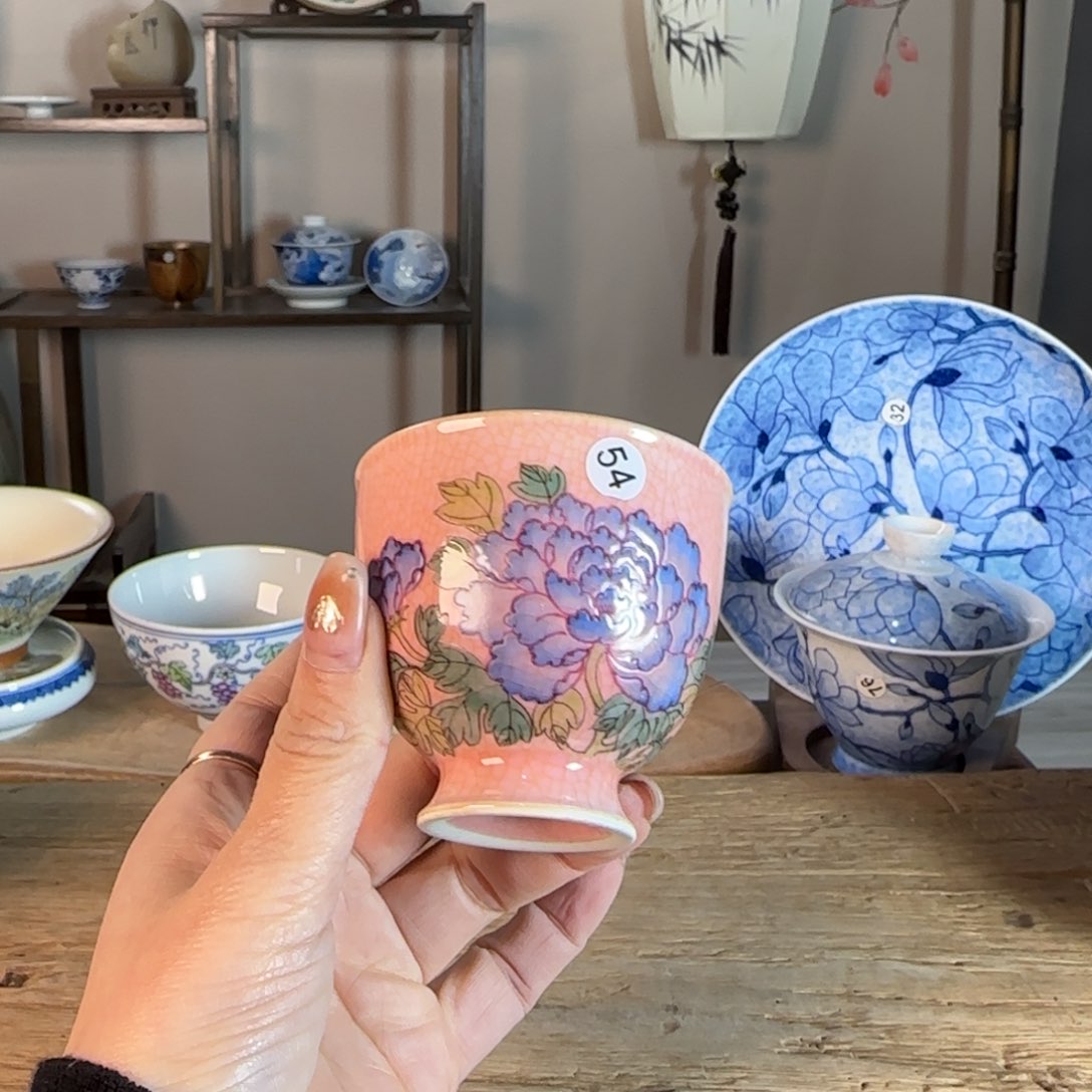 杯景德镇陶瓷柴烧多人