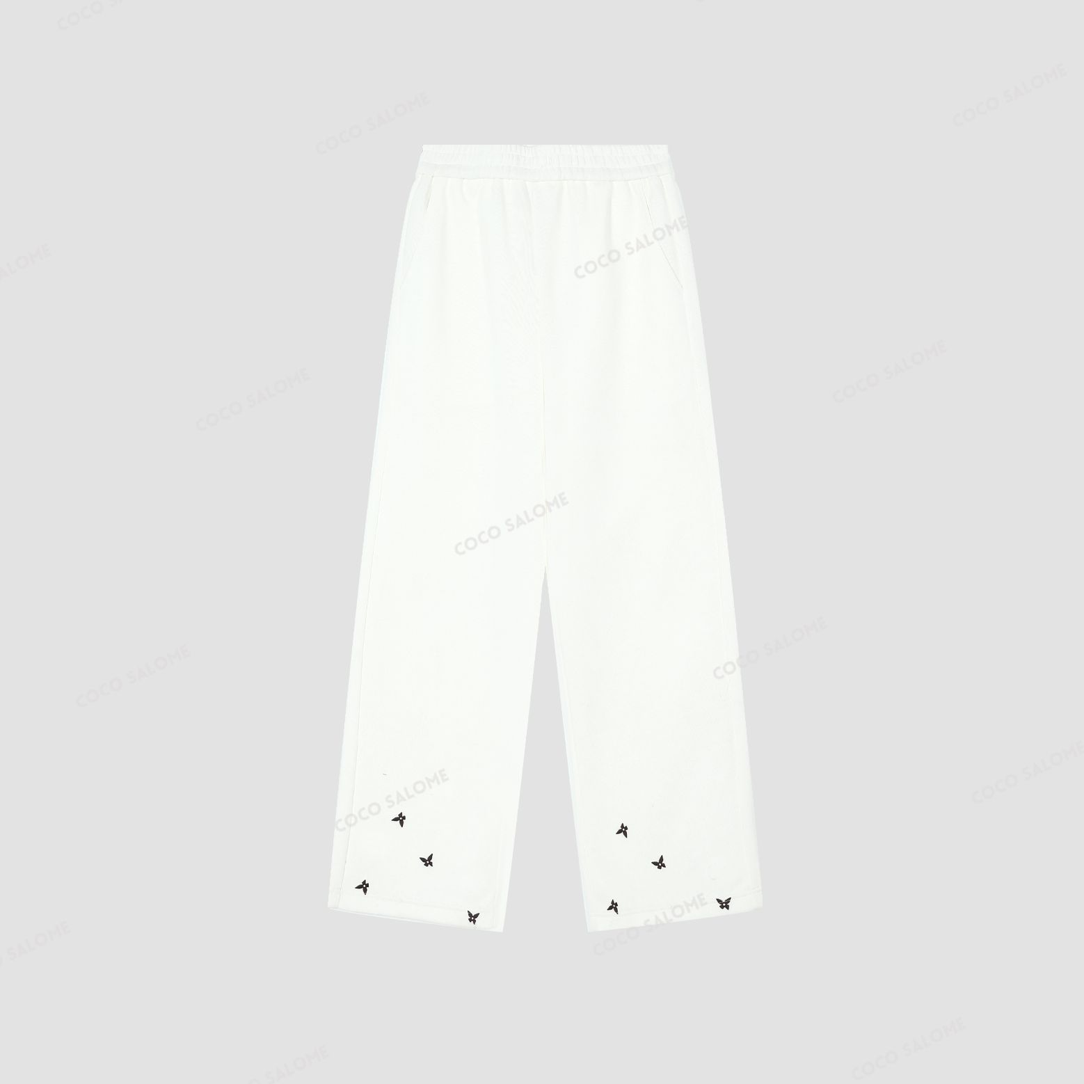 安安推荐【星印卫裤】刺绣直筒百搭松紧腰休闲裤BL-CKS51125368Y