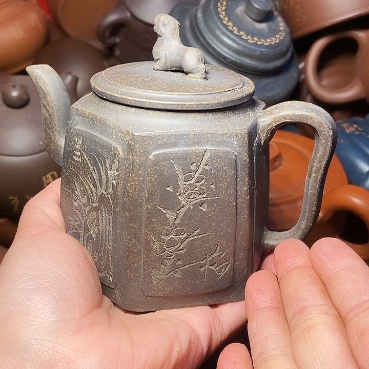 手工制作宜兴紫砂茶壶