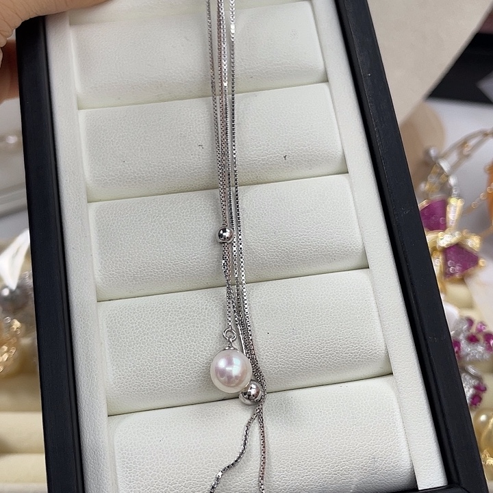 海水珍珠手绳银S925镶嵌