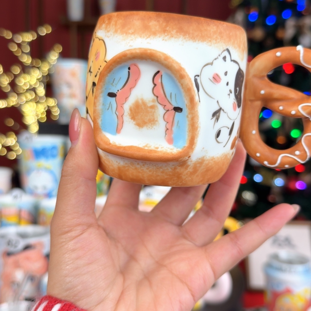 陶摆件景德镇手绘高温釉下彩