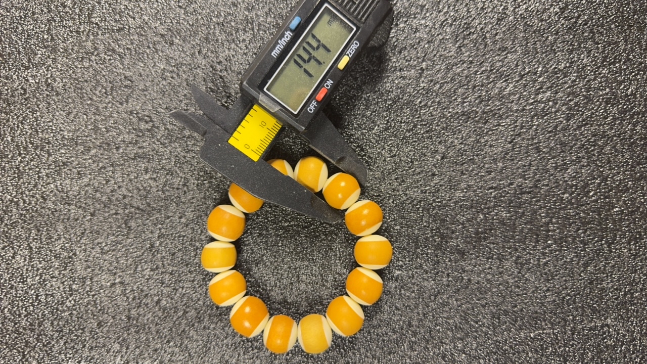 牛骨镶口卡1.4镶嵌葫芦手串