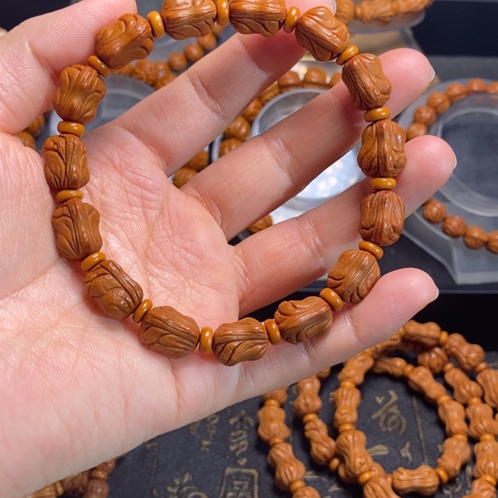 手串桃核迷你小花生手串10