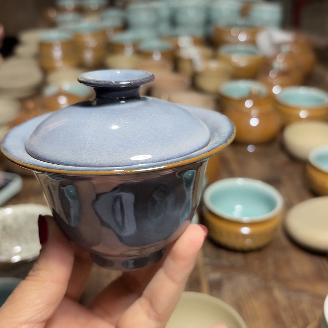 龙泉云间青瓷小米茶器