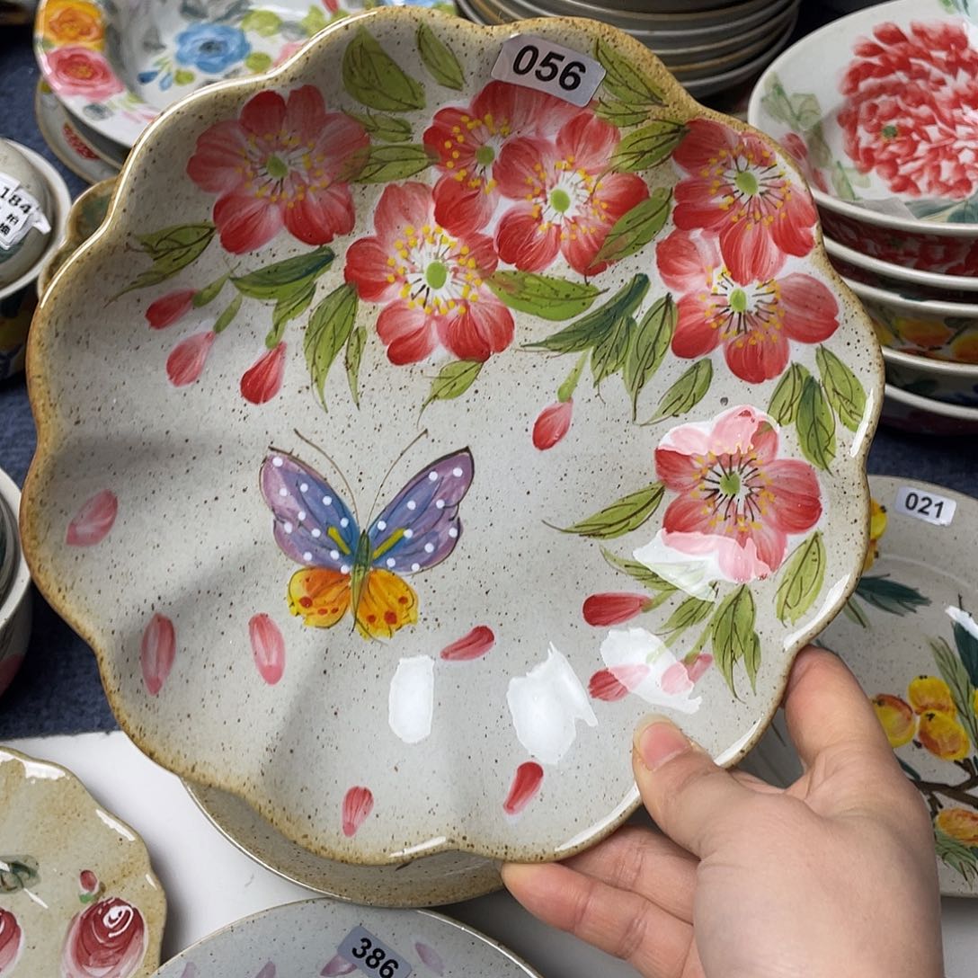 盘落*景德镇高温陶瓷8877