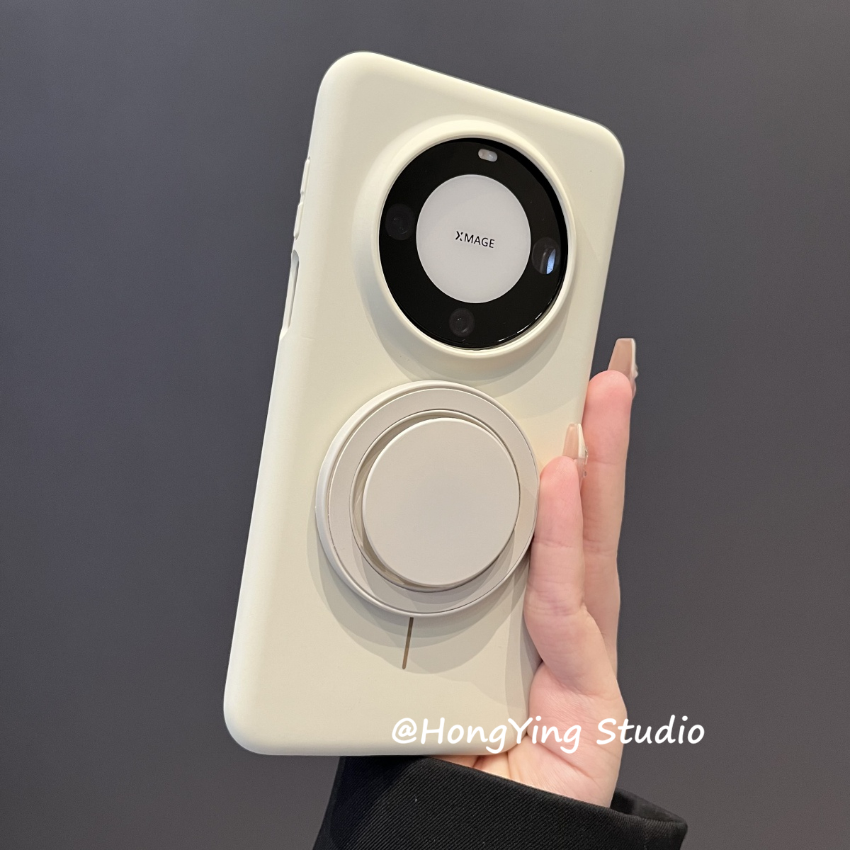 亲肤液态硅胶适用华为mate60pro+手机壳新款mate70pro撞色圆形磁