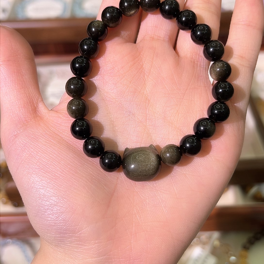 水晶手链未镶嵌银耀石