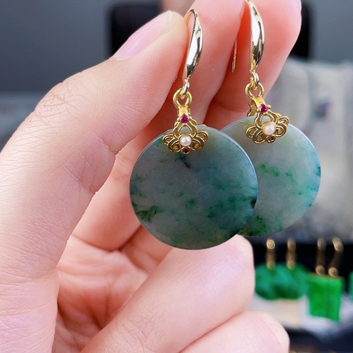 翡翠耳饰未镶嵌饰品