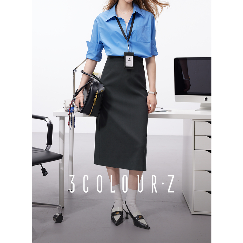 【大叔专享】D401AZ107Q40三彩2025春季新款轻职场半身裙一步dbx