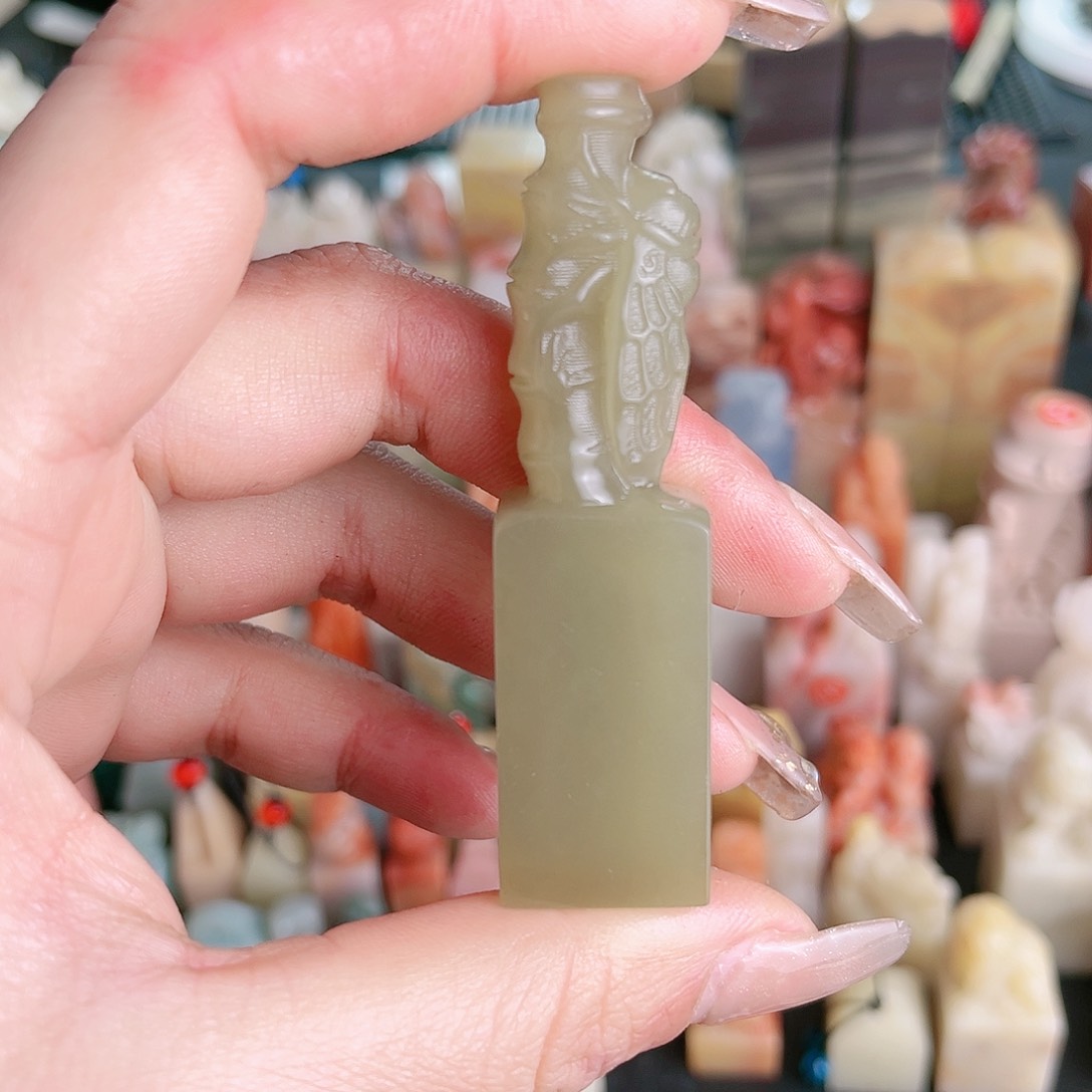 寿山石印石亚*竹节的