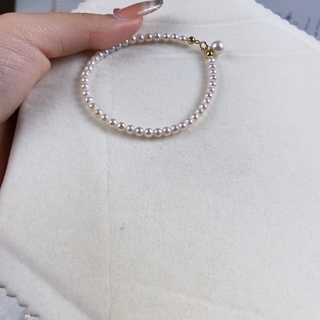淡水珍珠手绳银S925镶嵌