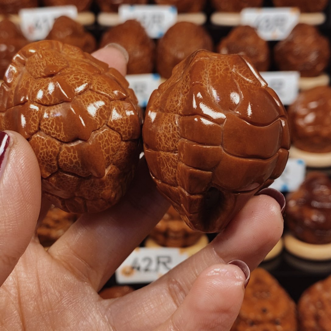 橄榄核吊坠摆**家40富甲天下一对009