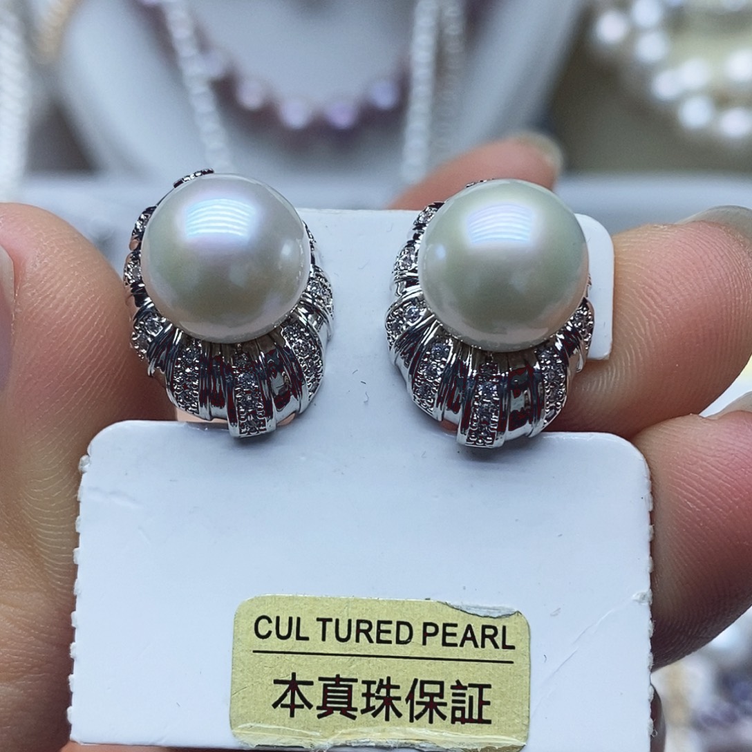耳钉未镶嵌淡水珍珠