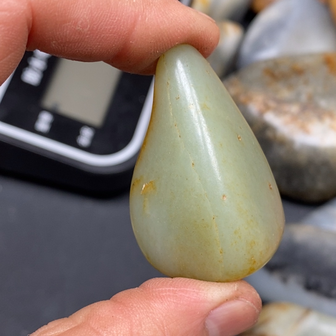 和田玉挂件银S925镀金镶嵌