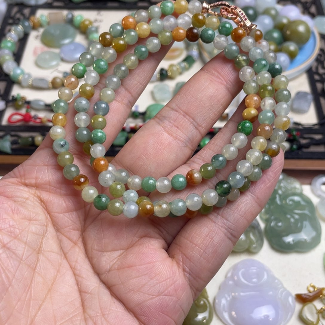 翡翠手链未镶嵌多宝珠链