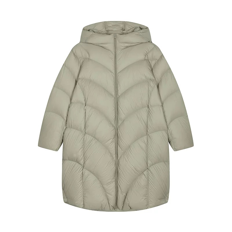 【JN商场同款】2025冬新款时尚连帽长款泡芙羽绒服保暖外套女10450