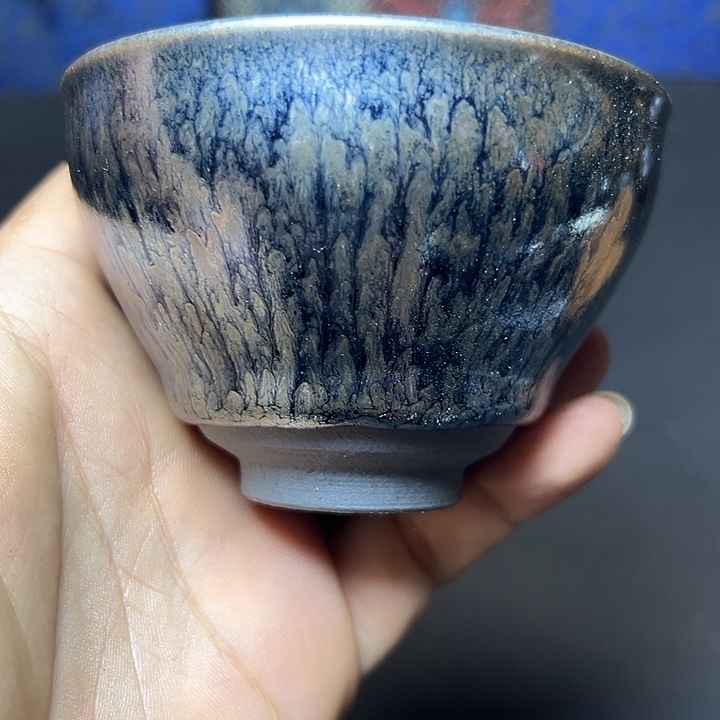 茶盏建盏束口杯口径8.8厘米