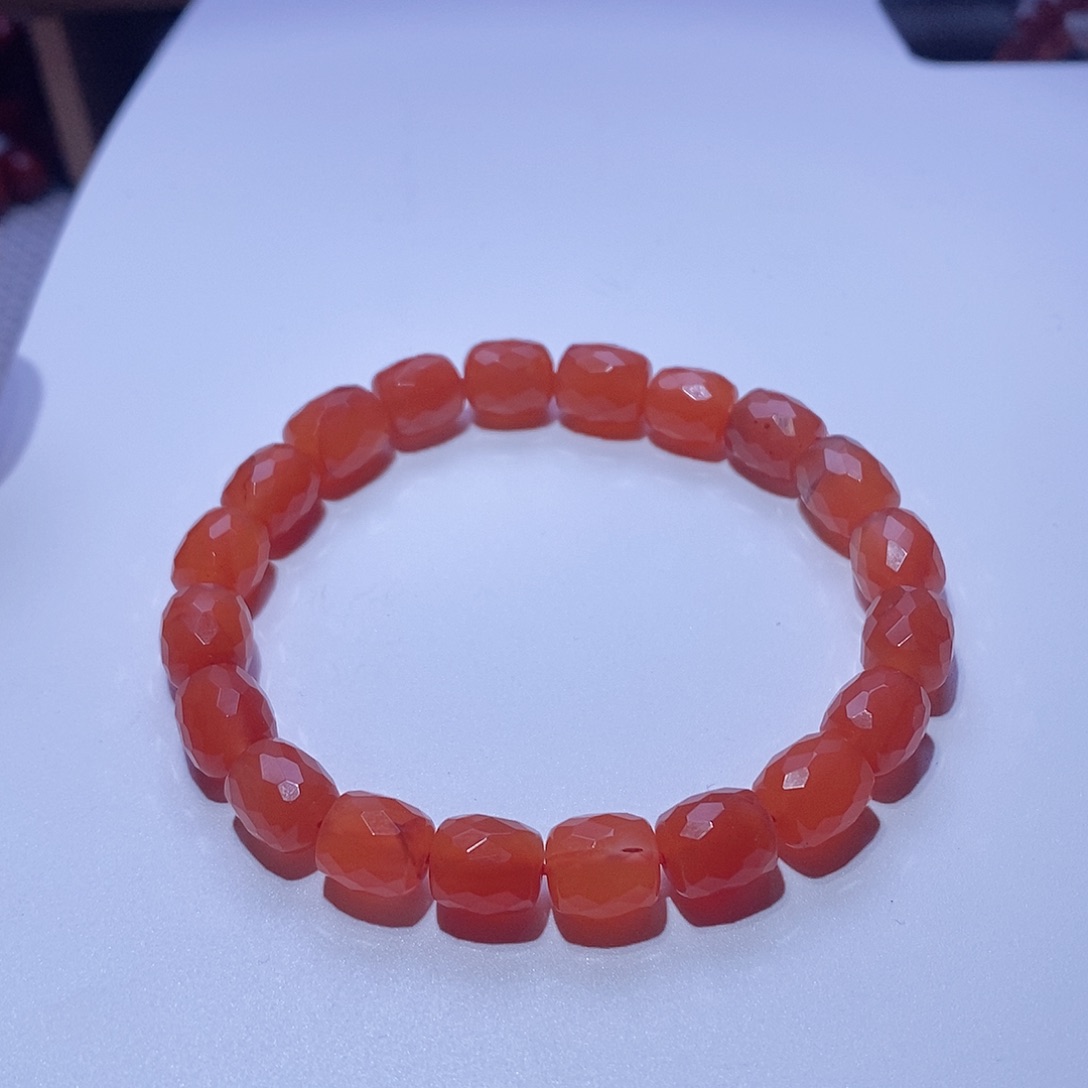 南红玛瑙未镶嵌手串卡8