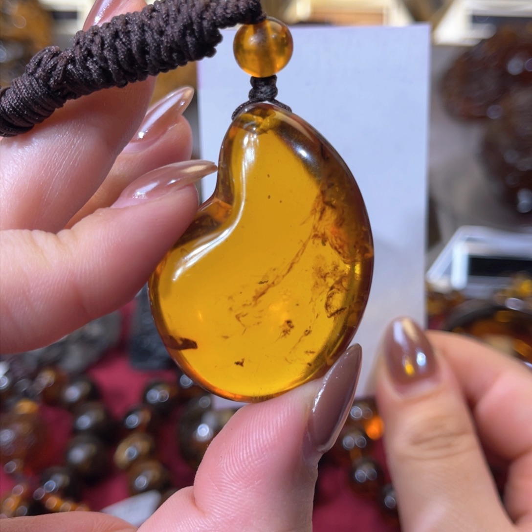 琥珀手链未镶嵌缅甸琥珀金珀吊坠项链