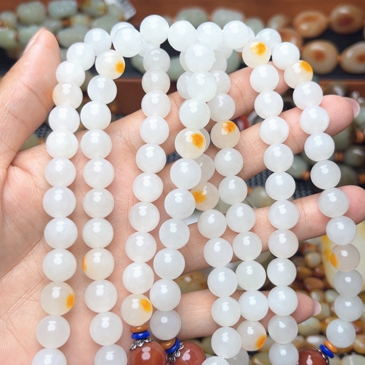 七***田手链未镶嵌和田玉（糖玉）