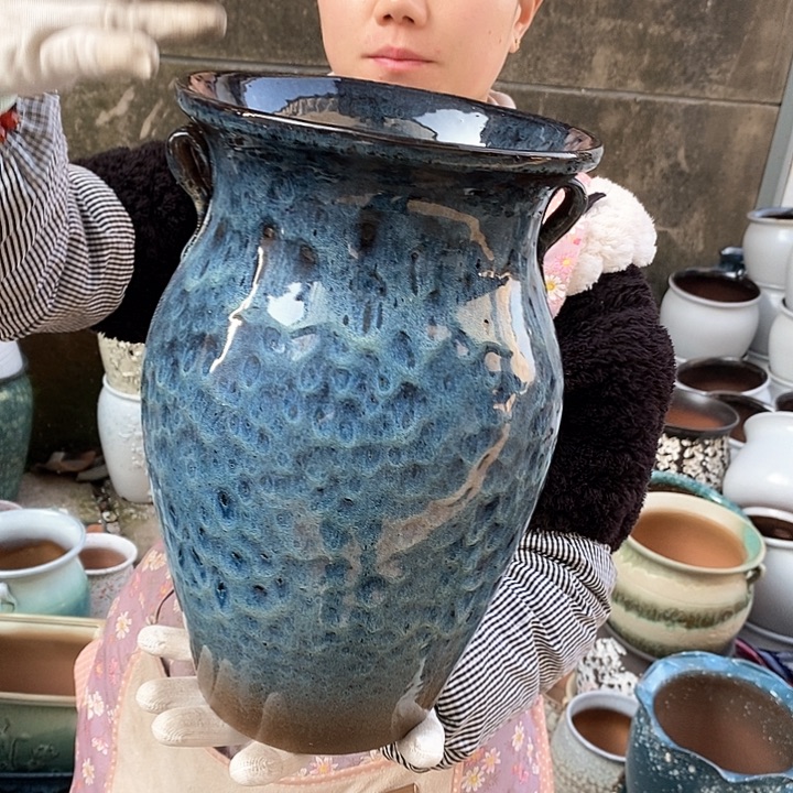 紫砂花盆正品口20高32