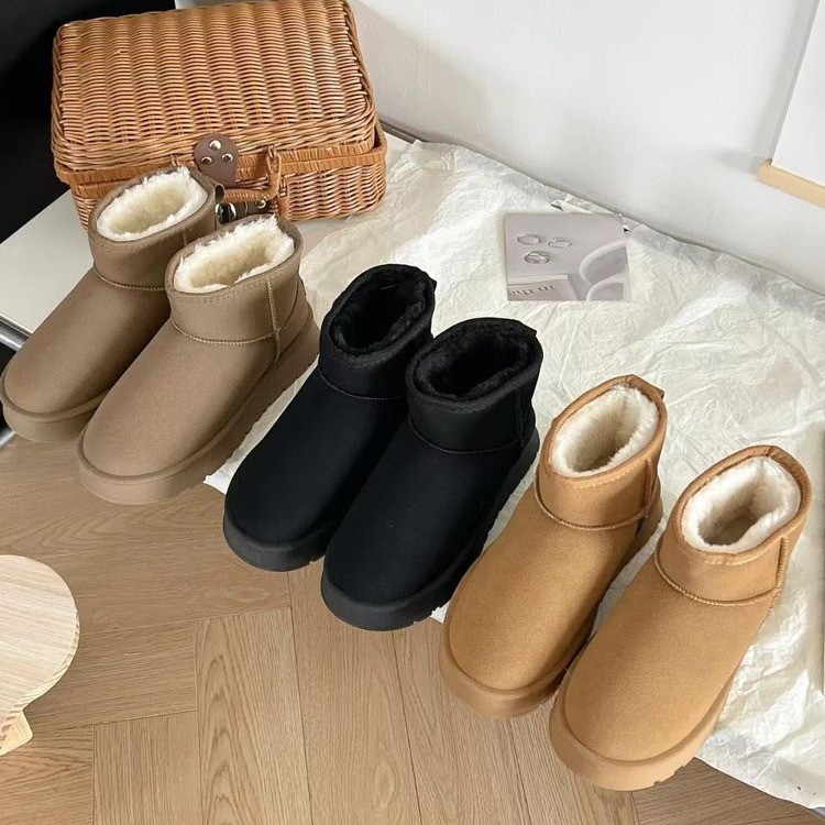 【D】F5566经典时尚雪地靴硫化防滑保暖厚款百搭冬季短靴加厚