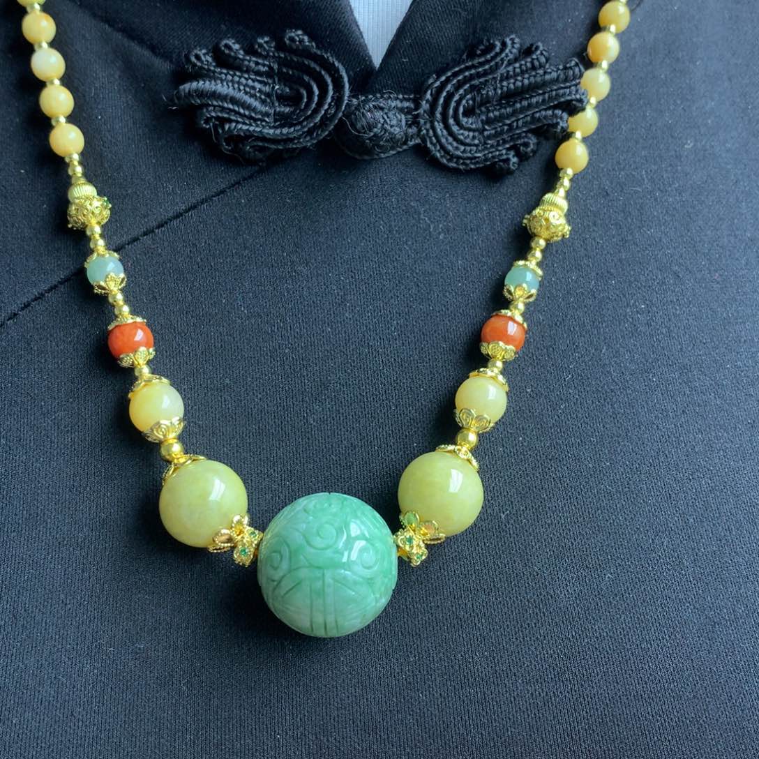 翡翠颈饰未镶嵌翡翠