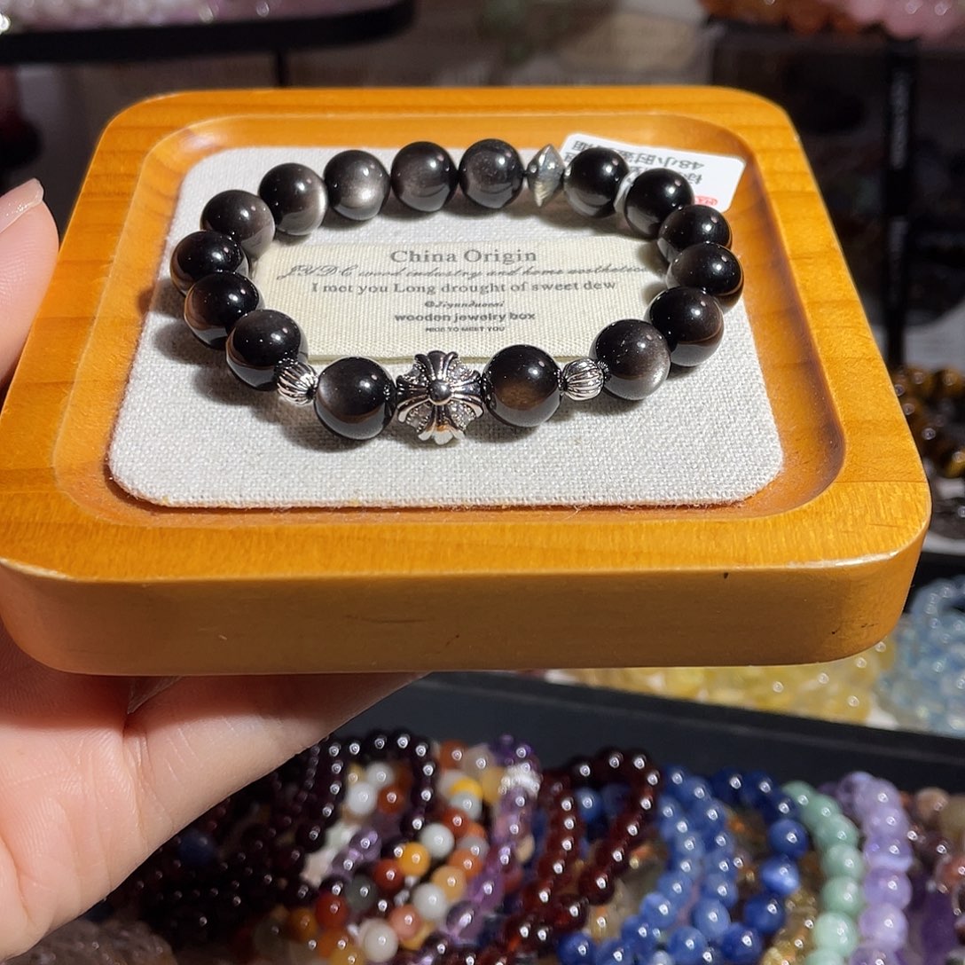 未镶嵌手串水晶银耀石