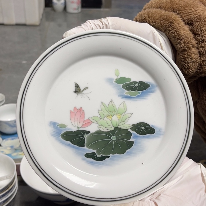 陶瓷醴陵釉下手绘17.5cm