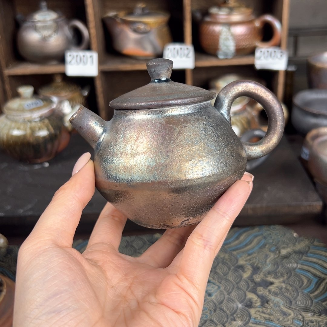 杯柴烧茶器铁胎壶